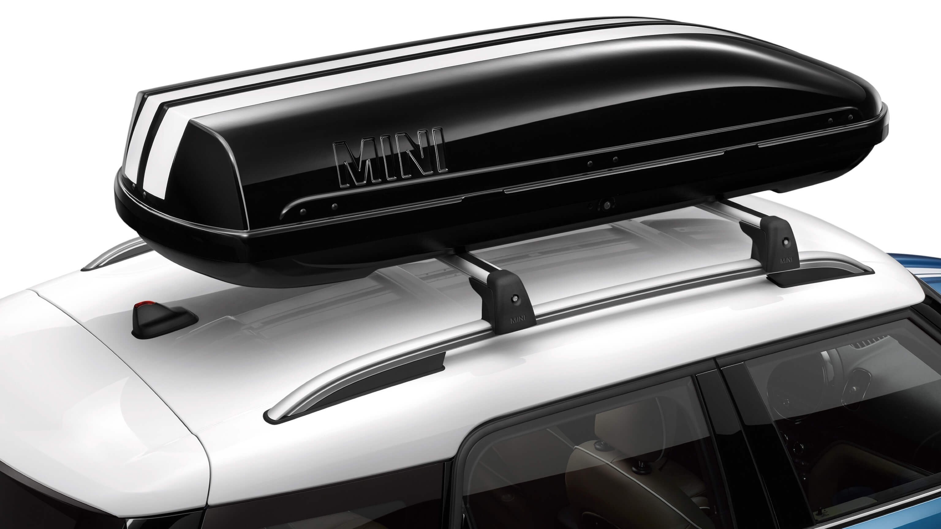 MINI roof box – surf board and ski box – black